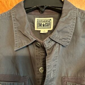 Converse One Star Gray Button-Up Shirt
